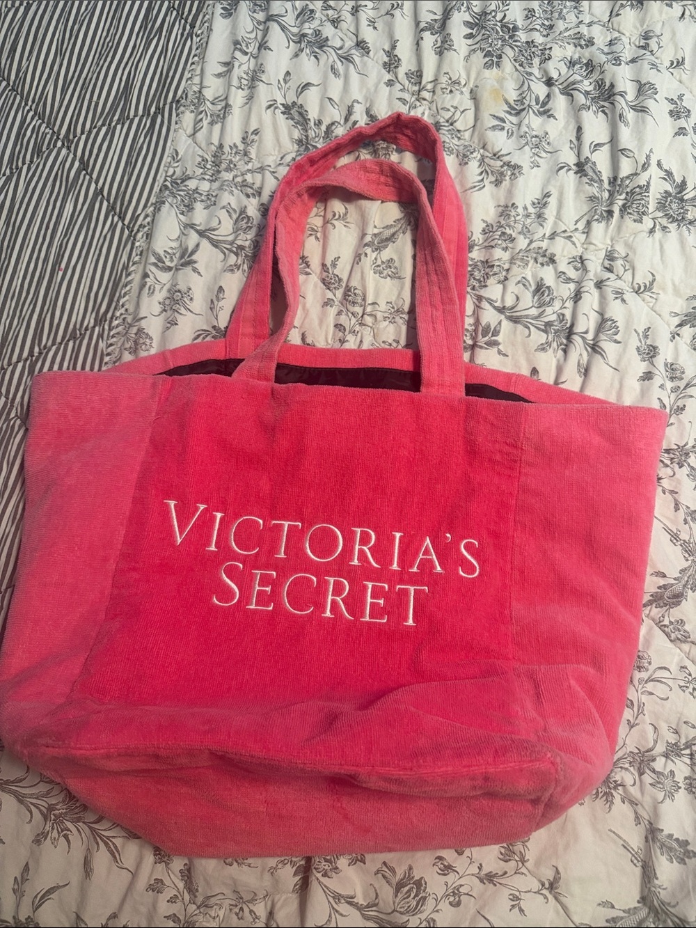 Victoria's Secret Bright Pink Logo Tote